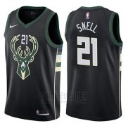 Camiseta Milwaukee Bucks Tony Snell #21 Statement 2017-18 Negro