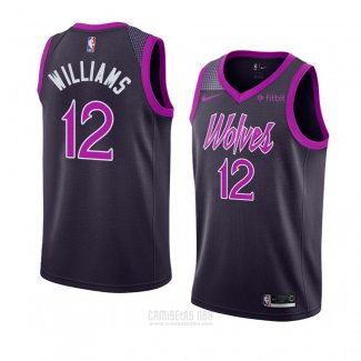 Camiseta Minnesota Timberwolves C. J. Williams #12 Icon 2018 Azul