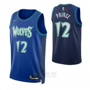 Camiseta Minnesota Timberwolves Taurean Prince #12 Ciudad 2021-22 Azul