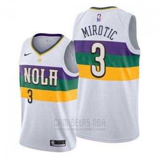 Camiseta New Orleans Pelicans Mirotic Ciudad #3 Edition Blanco