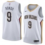 Camiseta New Orleans Pelicans Rajon Rondo #9 Association 2018 Blanco