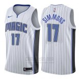 Camiseta Orlando Magic Jonathon Simmons #17 Association 2017-18 Blanco