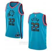 Camiseta Phoenix Suns Deandre Ayton #22 Ciudad 2022-23 Azul