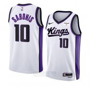 Camiseta Sacramento Kings Domantas Sabonis #10 Association 2023-24 Blanco