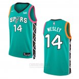 Camiseta San Antonio Spurs Blake Wesley #14 Ciudad 2022-23 Verde