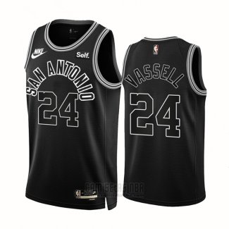 Camiseta San Antonio Spurs Devin Vassell #24 Classic 2022-23 Negro