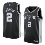 Camiseta San Antonio Spurs Kawhi Leonard Icon 2017-18 Negro