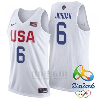 Camiseta USA 2016 Lebron James #6 Blanco