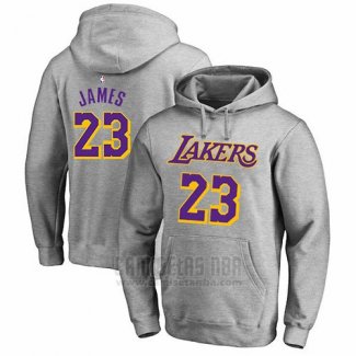 Sudaderas con Capucha Lebron James Los Angeles Lakers Gris