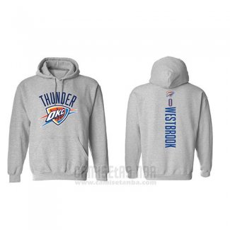 Sudaderas con Capucha Russell Westbrook Oklahoma City Thunder Gris