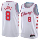 Camiseta Chicago Bulls Zach Lavine #8 Ciudad 2018 Blanco