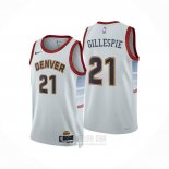 Camiseta Denver Nuggets Collin Gillespie #21 Ciudad 2022-23 Blanco