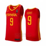 Camiseta Espana Nacho Llovet #9 2019 FIBA Baketball USA Cup Rojo