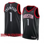 Camiseta Houston Rockets Amen Thompson #1 Statement 2023-24 Negro