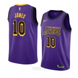 Camiseta Los Angeles Lakers Jemerrio Jones #10 Ciudad 2018-19 Violeta