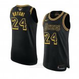 Camiseta Los Angeles Lakers Kobe Bryant #24 Black Mamba Autentico Negro