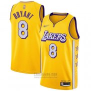 Camiseta Los Angeles Lakers Kobe Bryant #8 Ciudad Edition Amarillo