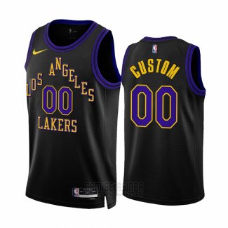 Camiseta Los Angeles Lakers Personalizada Ciudad 2023-24 Negro