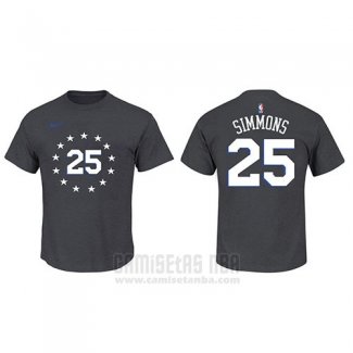 Camiseta Manga Corta Ben Simmons Philadelphia 76ers Negro
