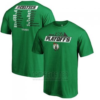 Camiseta Manga Corta Boston Celtics Verde 2019 NBA Playoffs Tradition Roster