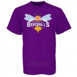 Camiseta Manga Corta Charlotte Hornets Cruzado Pokemon Beedrill Violeta