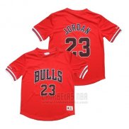 Camiseta Manga Corta Chicago Bulls Michael Jordan Rojo