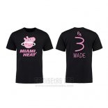 Camiseta Manga Corta Dwyane Wade Miami Heat Negro Peppa Pig Cruzado