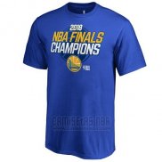 Camiseta Manga Corta Golden State Warriors Azul 2018 NBA Finals Champions4