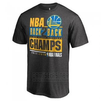 Camiseta Manga Corta Golden State Warriors Gris 2018 NBA Finals Champions Foul Lane