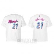 Camiseta Manga Corta Hassan Whiteside Miami Heat Blanco Ciudad