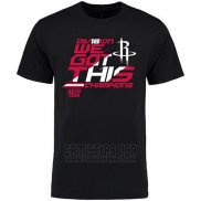 Camiseta Manga Corta Houston Rockets Negro 2018 NBA Southwest Division Champions Locker Room