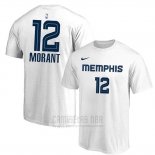 Camiseta Manga Corta Ja Morant Memphis Grizzlies Blanco