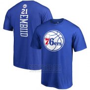 Camiseta Manga Corta Joel Embiid Philadelphia 76ers Azul4