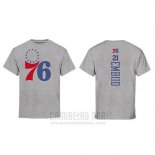 Camiseta Manga Corta Joel Embiid Philadelphia 76ers Gris