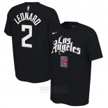 Camiseta Manga Corta Kawhi Leonard Los Angeles Clippers Negro 2019-20 Ciudad
