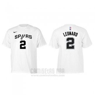 Camiseta Manga Corta Kawhi Leonard San Antonio Spurs Blanco