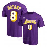 Camiseta Manga Corta Kobe Bayant 8 Los Angeles Lakers Violeta2