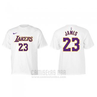 Camiseta Manga Corta Lebron James Los Angeles Lakers Blanco2
