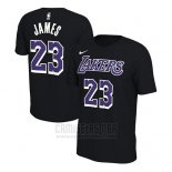 Camiseta Manga Corta Lebron James Los Angeles Lakers Negro