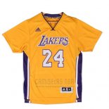 Camiseta Manga Corta Los Angeles Lakers Kobe Bryant #24 Amarillo