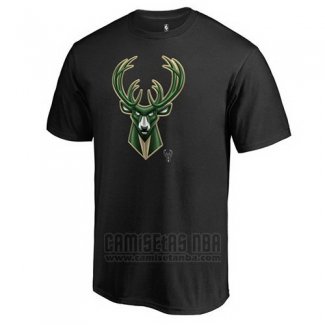 Camiseta Manga Corta Milwaukee Bucks Negro3