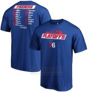 Camiseta Manga Corta Philadelphia 76ers Azul 2019 NBA Playoffs Tradition Roster