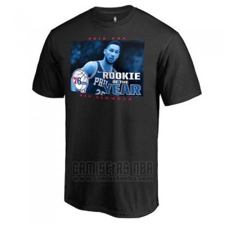 Camiseta Manga Corta Philadelphia 76ers Negro Ben Simmons Rookie of the Year