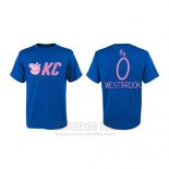 Camiseta Manga Corta Russell Westbrook Oklahoma City Thunder Azul Peppa Pig Cruzado