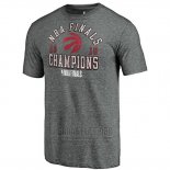 Camiseta Manga Corta Toronto Raptors 2019 NBA Finals Champions Fast Delivery Tri-Blend Gris