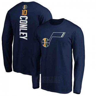 Camiseta Manga Larga Mike Conley Utah Jazz Azul