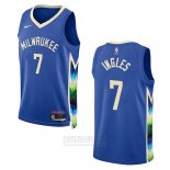 Camiseta Milwaukee Bucks Joe Ingles #7 Ciudad 2022-23 Azul