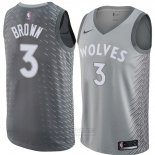 Camiseta Minnesota Timberwolves Anthony Marron #3 Ciudad 2018 Gris