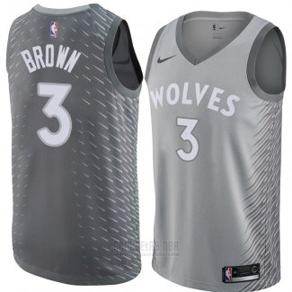 Camiseta Minnesota Timberwolves Anthony Marron #3 Ciudad 2018 Gris