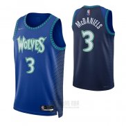 Camiseta Minnesota Timberwolves Jaden McDaniels #3 Ciudad 2021-22 Azul